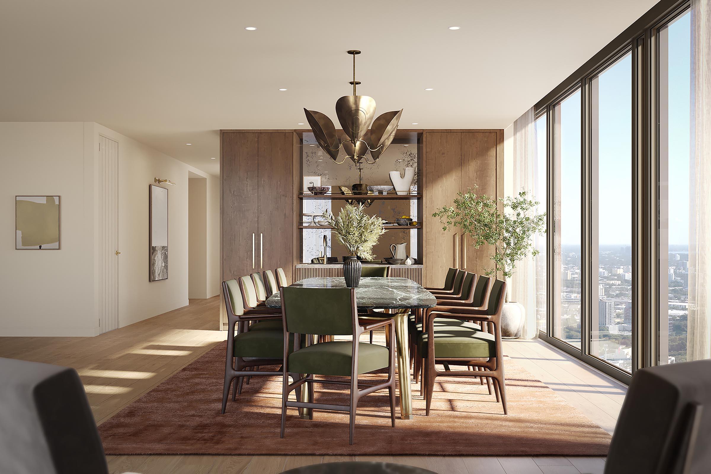 Rendering of Villa Miami Dining Room